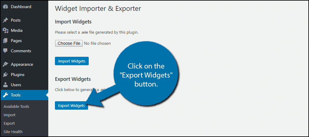 Export Widgets