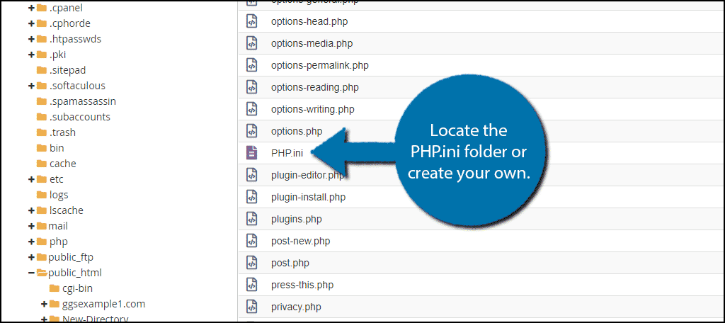 Select the PHP.ini File