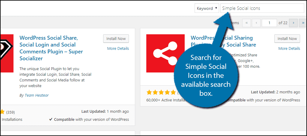 Search for simple social icons