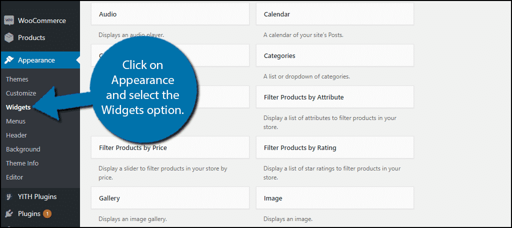 Widgets Area