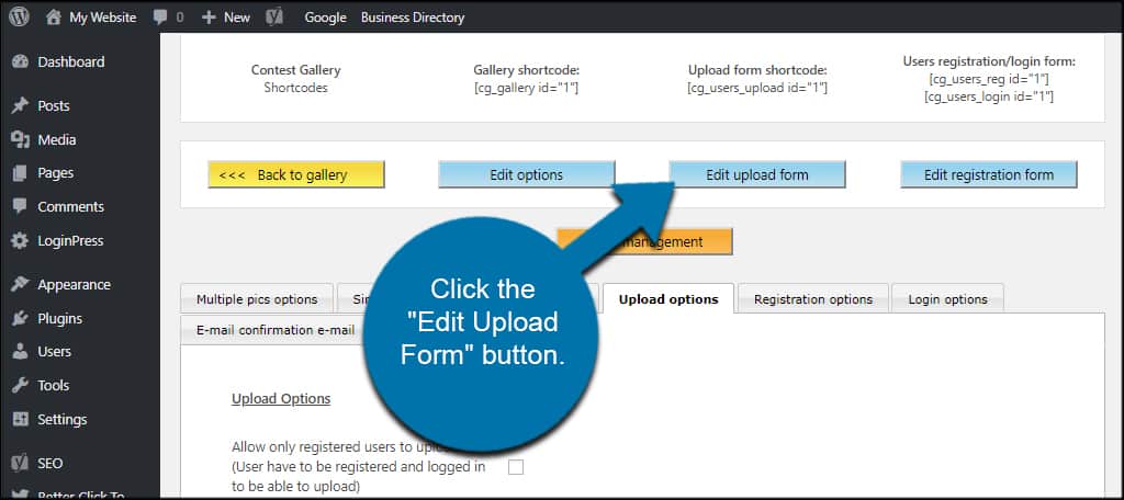 Edit Upload Form