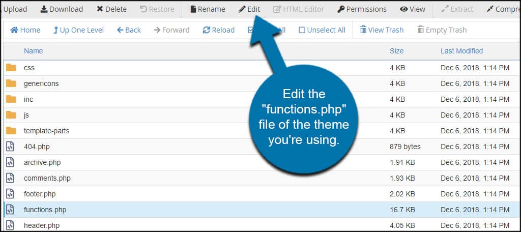 Edit Functions PHP