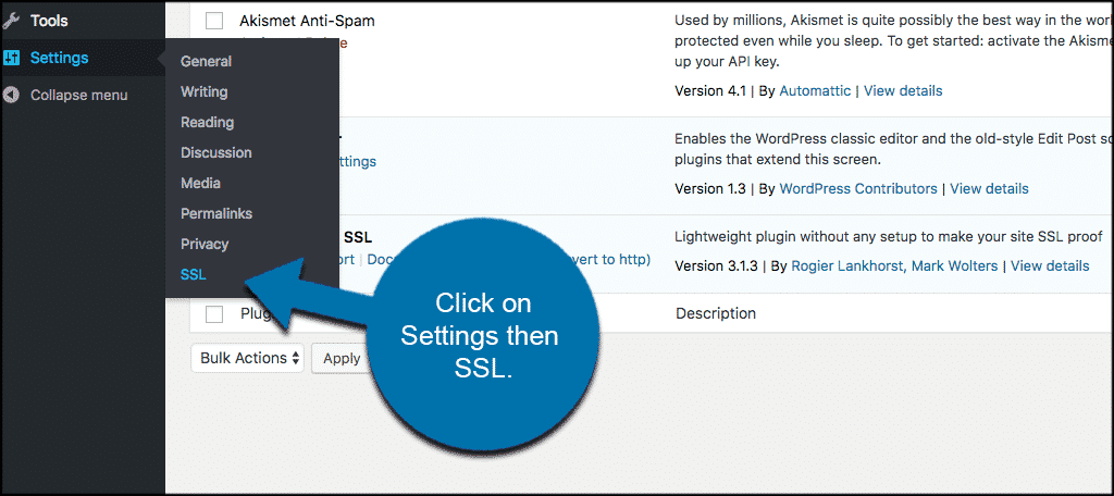 Really simple ssl settings