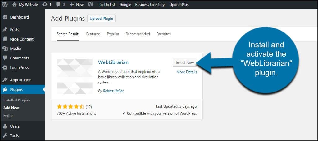 WebLibrarian for WordPress