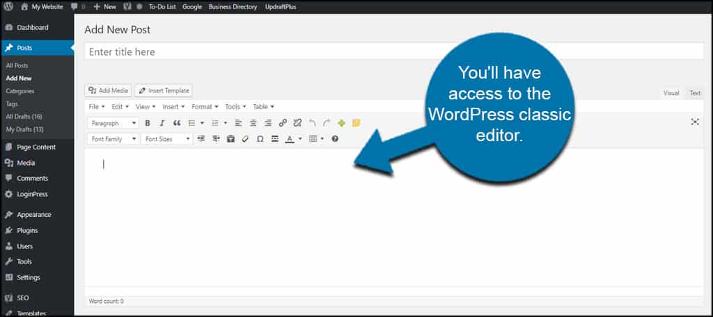 WordPress Classic Editor