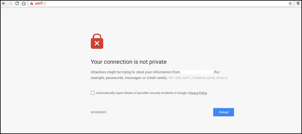 Connection is not private