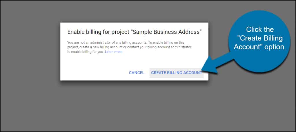 Create Billing Account