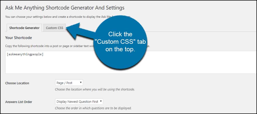 Custom CSS Tab