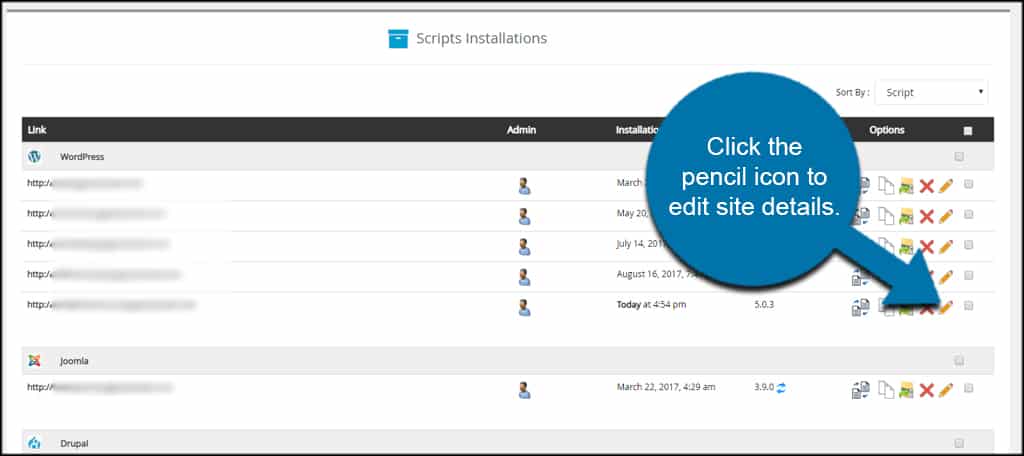 Edit Site Details