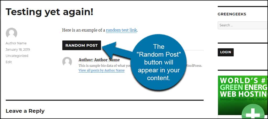 Random Post Button