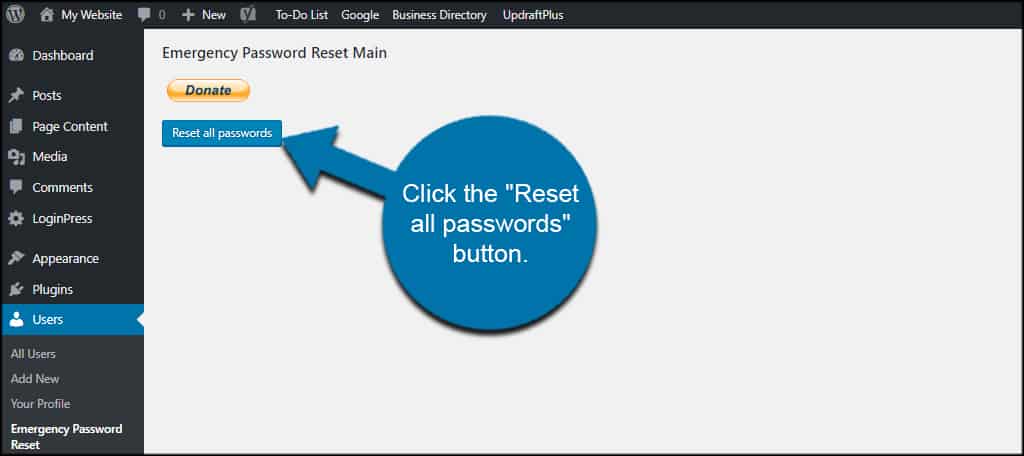 Reset All Passwords