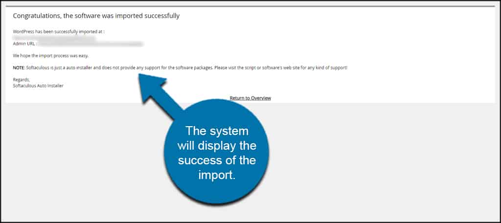 Success Softaculous Import