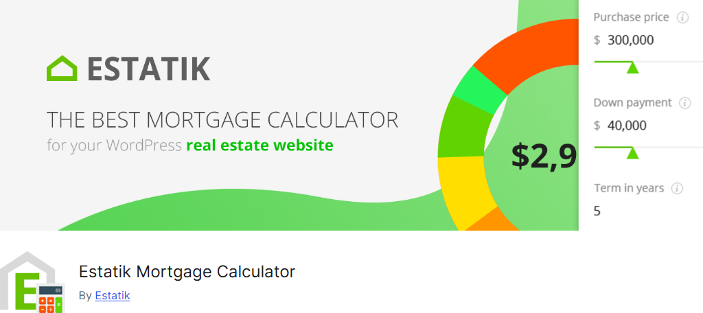 Estatik Mortgage Calculator