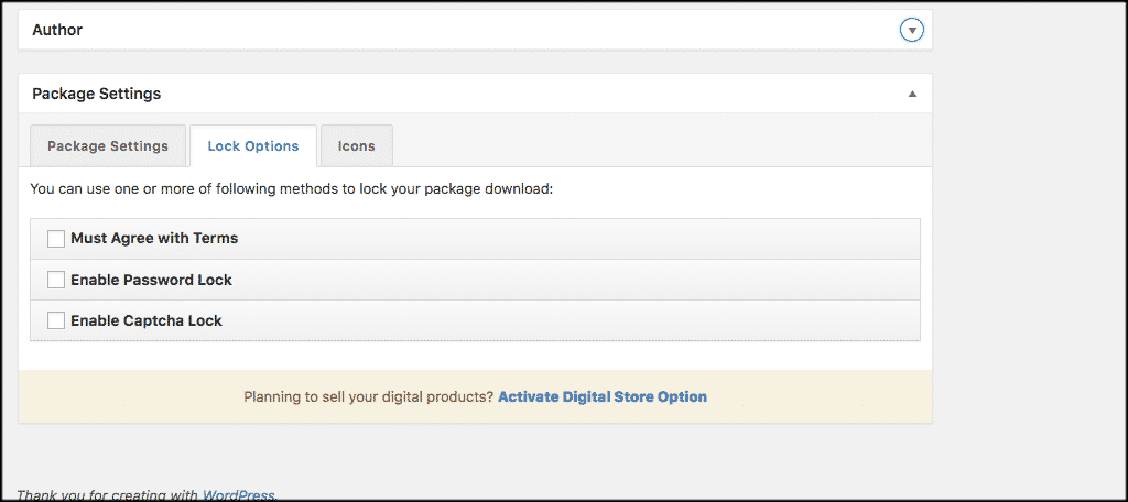 Wordpress download manager lock options