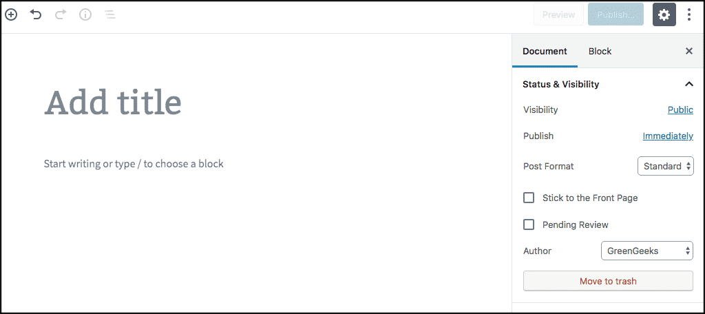 wordpress gutenberg block editor view