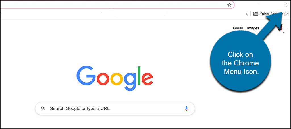 Click on chrome menu icon