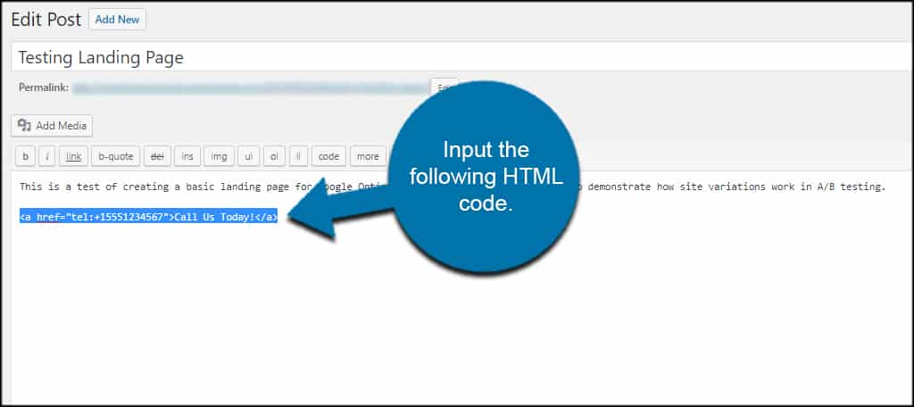 Click To Call HTML Code