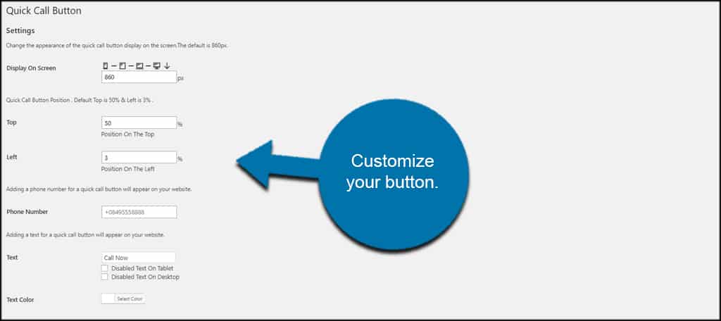 Customize Button