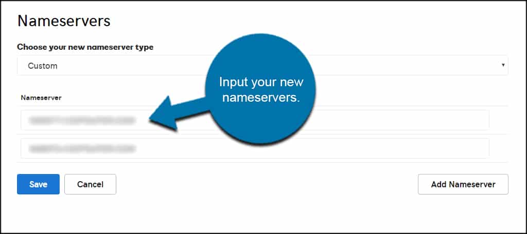 Input Nameservers