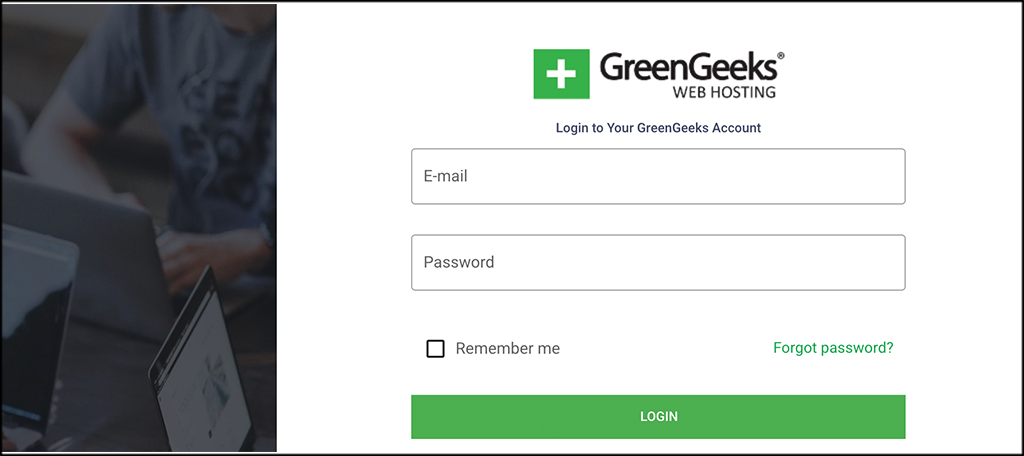 GreenGeeks login for SitePad