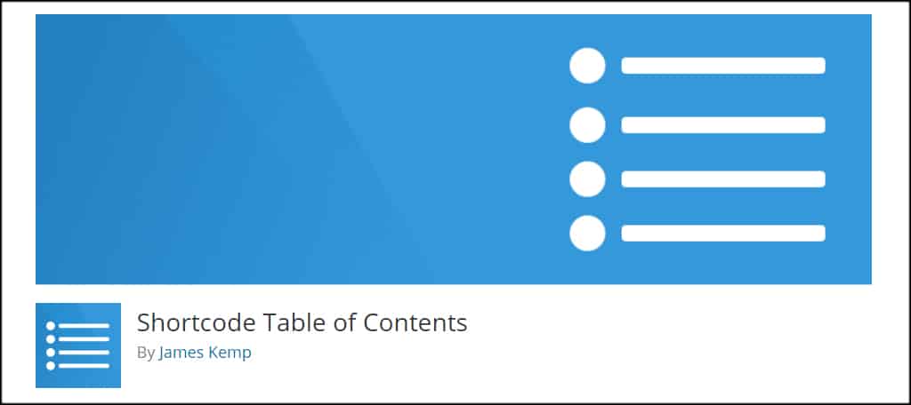 Shortcode Table Of Contents