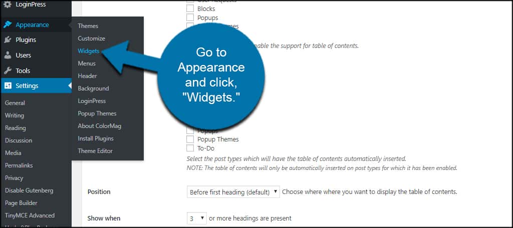 WordPress Widgets