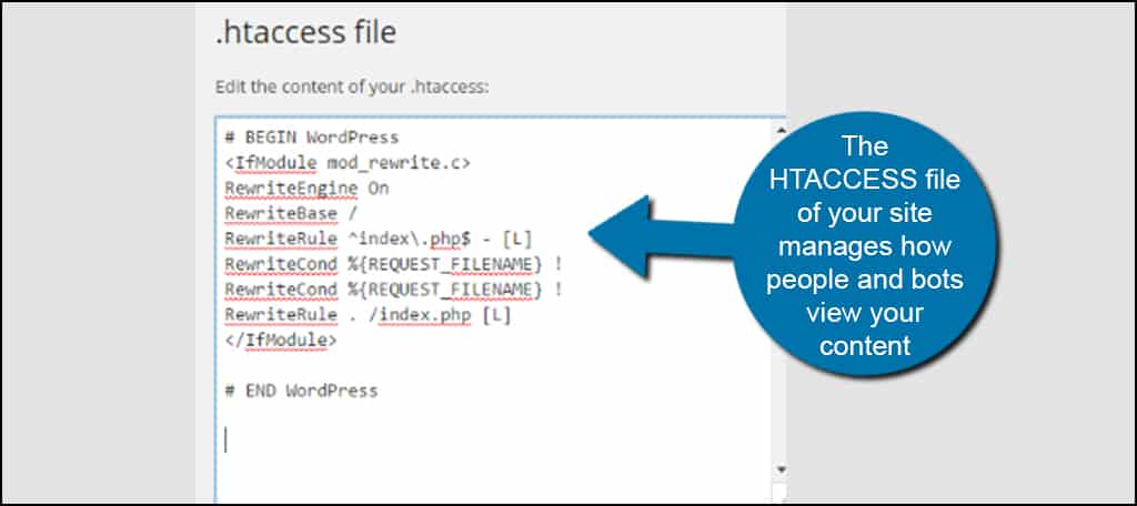 htaccess file