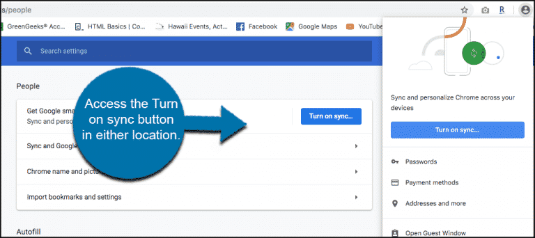 How To Backup and Restore All Settings in Google Chrome - GreenGeeks
