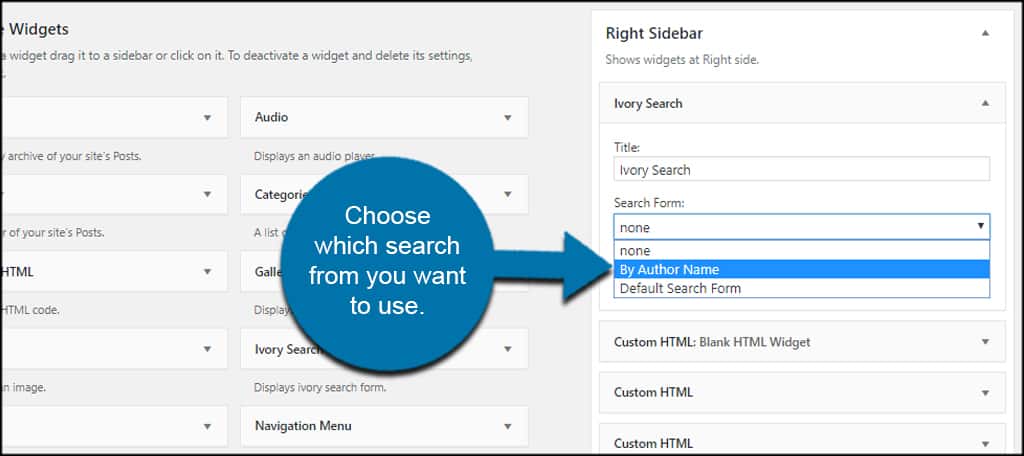 Choose Search Form