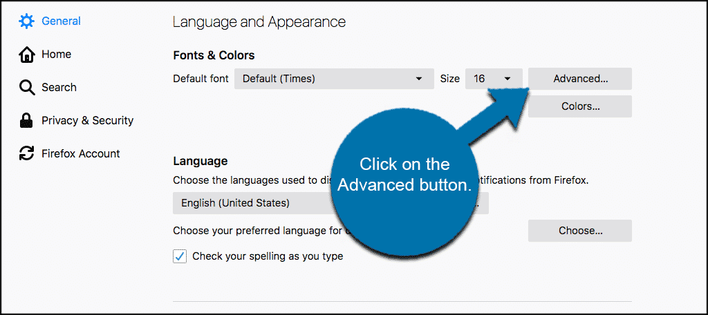 How to change Default Font & Size in Chrome, Edge and Firefox