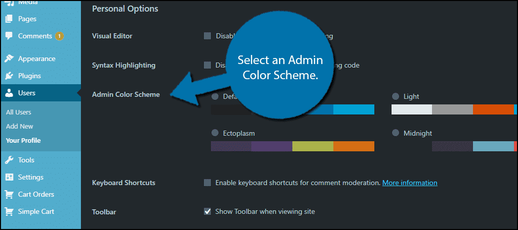 Choose A New Color Scheme