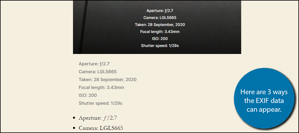 Exif Data