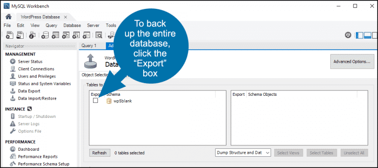 How to Make a MySQL Database Backup With MySQL Workbench - GreenGeeks