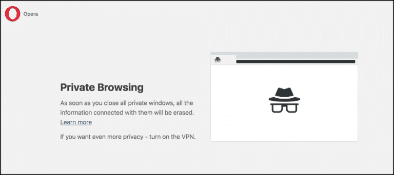 Opera Inprivate Logo How to Turn on the Incognito Mode Function in Opera - GreenGeeks