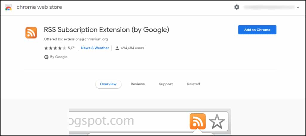 RSS Subscription Extension