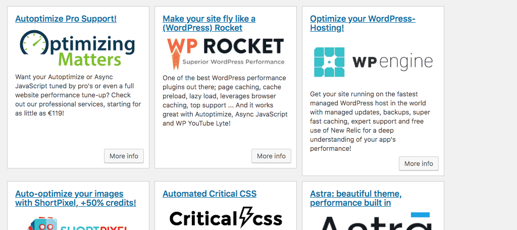 More wordpress website optimization plugins