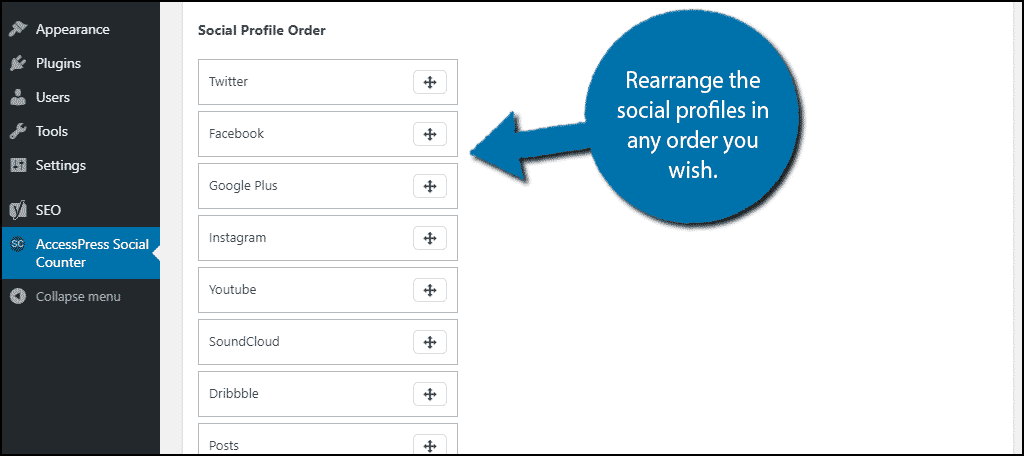 Social Profile Order