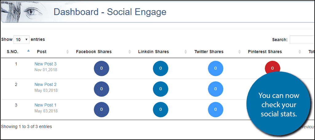 View Social Stats