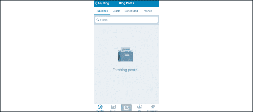 Fetching posts from the wordpress mobile app