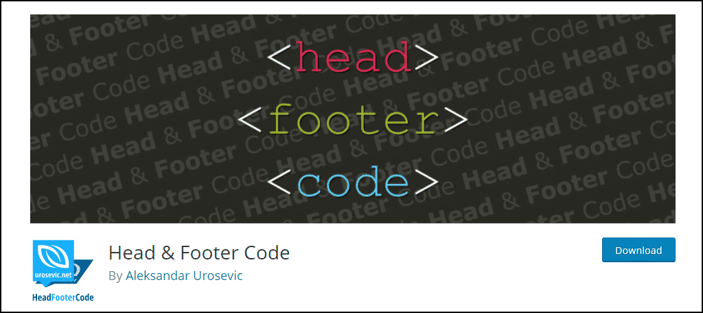 Head & Footer Code