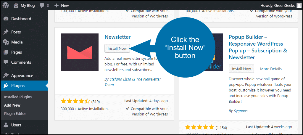 click the "Install Now" button