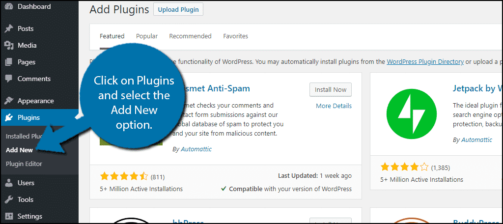 Click on Plugins