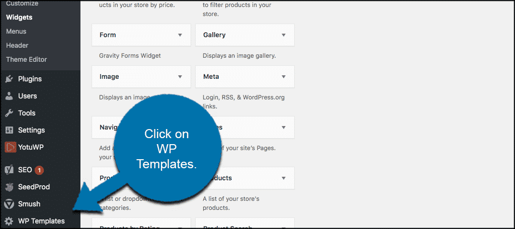 Click wp templates