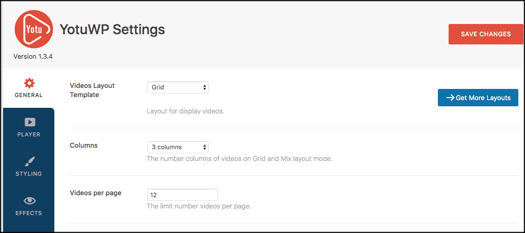 General settings