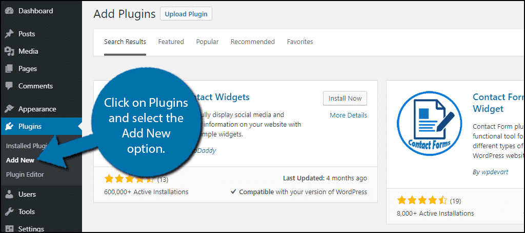 How to Add a WordPress Contact Widget in the Sidebar
