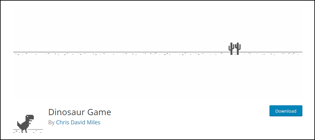 Dinosaur Game – WordPress plugin
