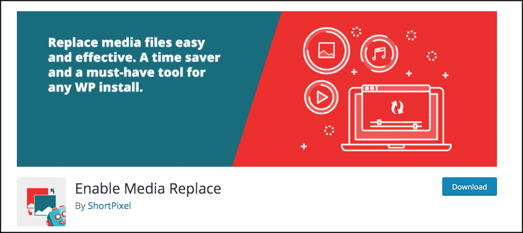 Enable media replace plugin