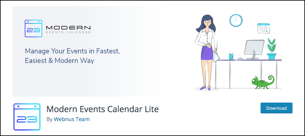 Modern events calendar