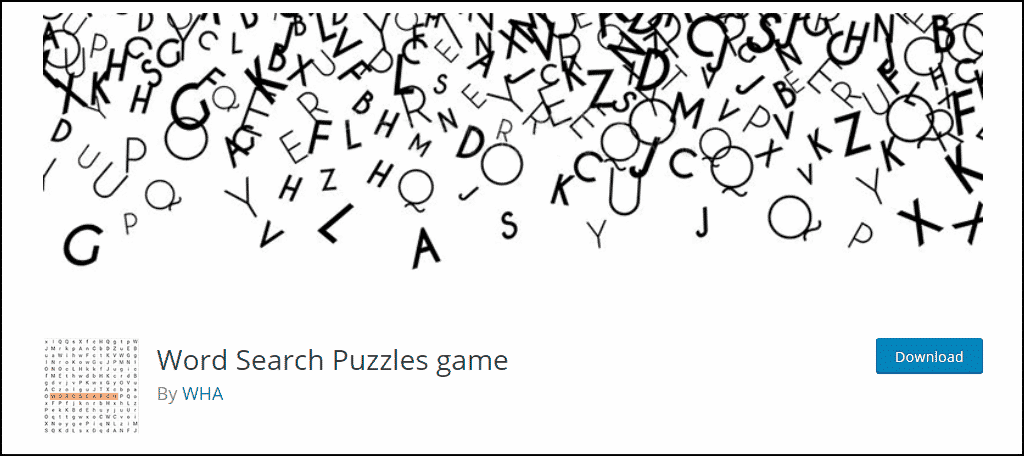 Word Search Puzzle Game is one of the most popular Game plugins for WordPress