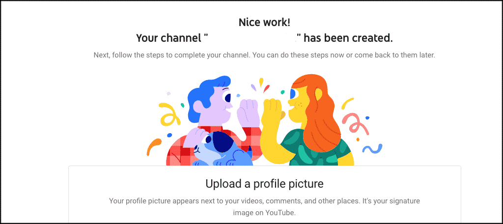 YouTube channel created